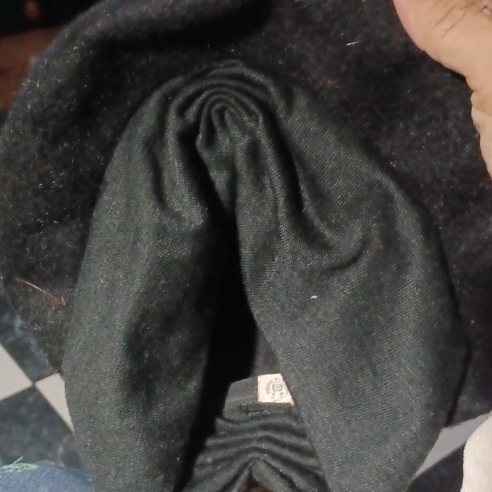Henry Pollack Melosoie Black Wool Dress Hat Vintage, cloth stretch ear cover